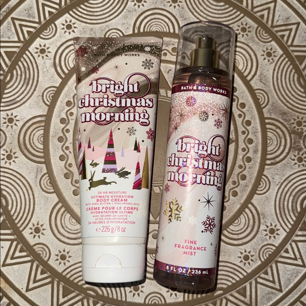 Bath & Body Works Bright Christmas Morning Duo in Pink and White